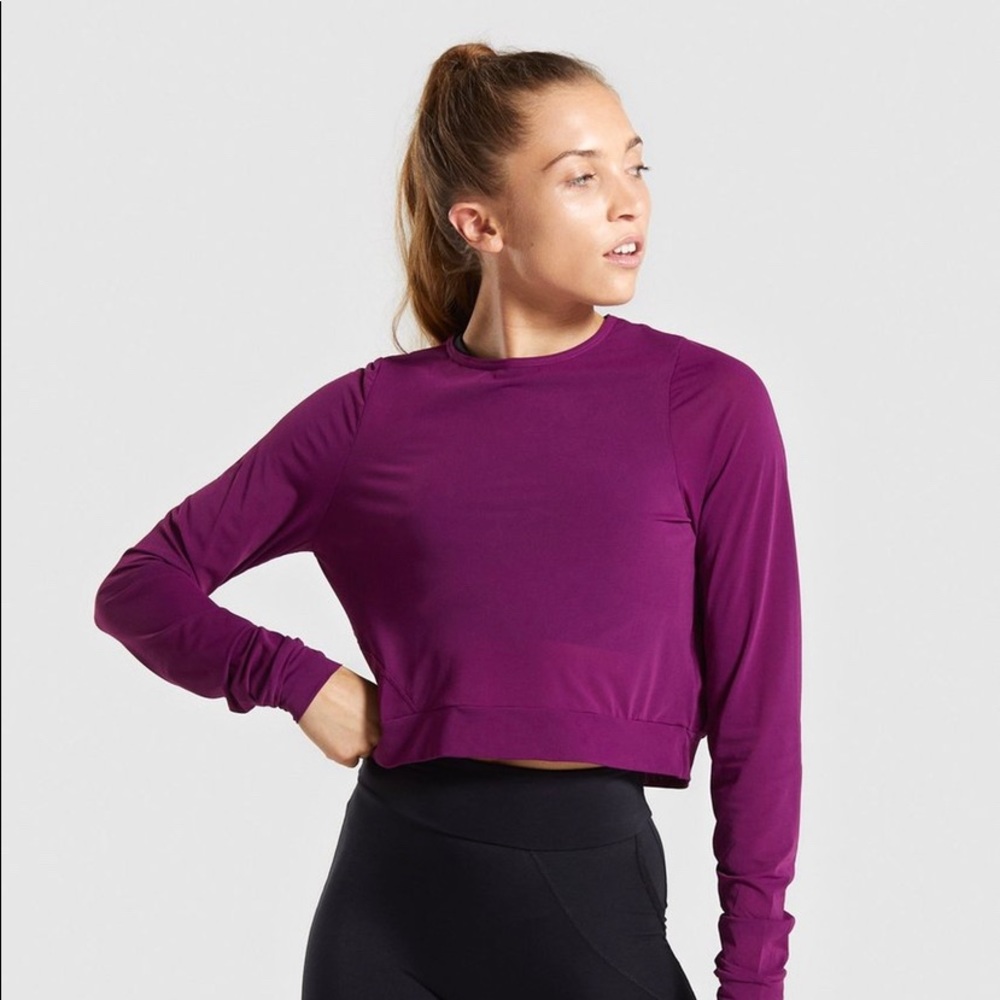 Gymshark Mesh Long Sleeve Crop Top